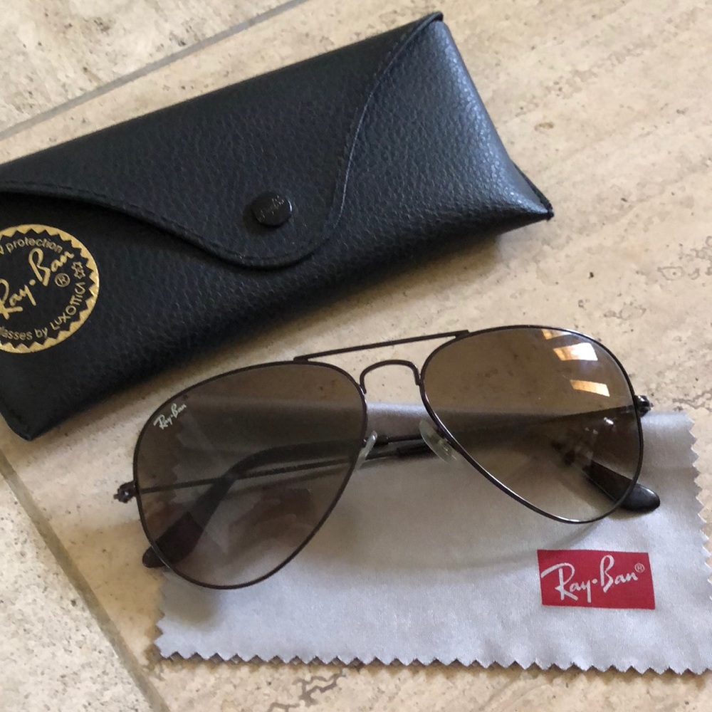 RAYBAN Aviator Brown Sunglasses